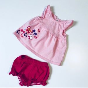 NWOT 0-3m Gymboree Tunic Dress and Ruffle Shorts